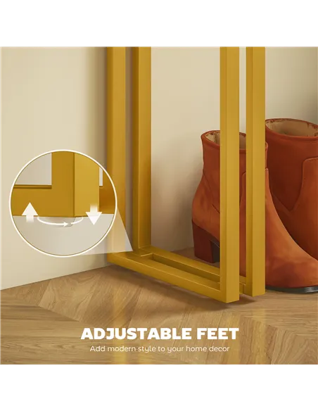 HOMCOM 100 cm Console Table with Faux Marble Top, Narrow Entryway Table with Anti-tipping Device, White