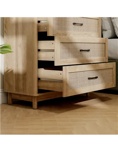 HOMCOM 76 cm Wide Drawer Chest of Drawers with 3 Drawer - Oak