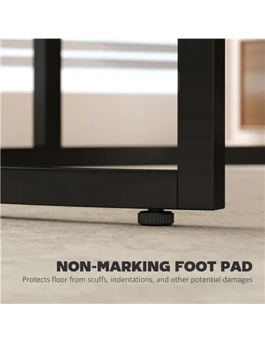 HOMCOM Set of Two Wood-Effect Stacking Tables - Brown