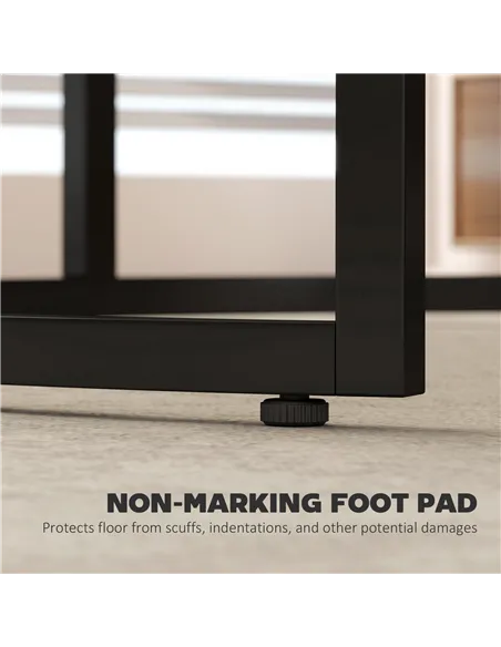 HOMCOM Set of Two Wood-Effect Stacking Tables - Natural