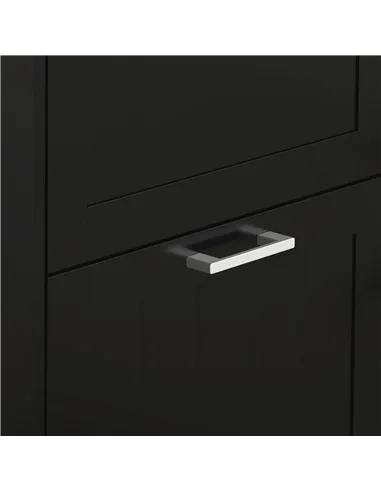 HOMCOM Three-Drawer Minimalistic Shoe Cabinet - Black