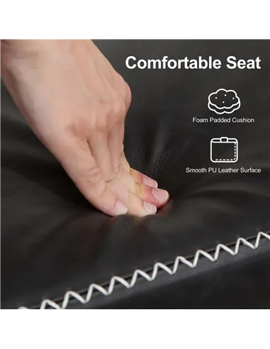 HOMCOM PU Leather Shoe Storage Bench - Charcoal Grey