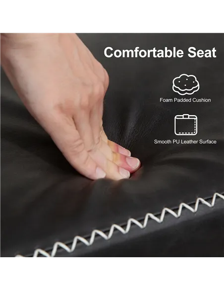 HOMCOM PU Leather Shoe Storage Bench - Charcoal Grey