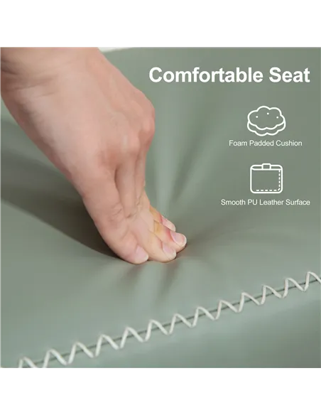 HOMCOM PU Leather Shoe Storage Bench - Green