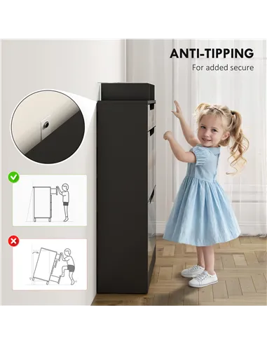 HOMCOM Shoe Storage Cabinet with Slide Out Drawer, 2 Flip Doors, Tempered Glass Top - Black