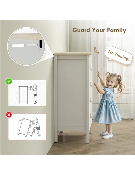 HOMCOM Bedroom Chest of Drawers, Modern 4 Drawer Dresser Cabinet with PU Leather Handles and Metal Runners for Living Room, Hall