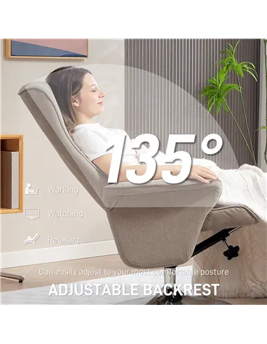 HOMCOM Swivel Recliner Chair with Footstool, Velvet Recliner Armchair with Ottoman, Steel Base, Upholstered Reclining Chair for 