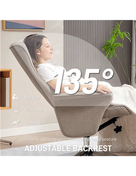 HOMCOM Swivel Recliner Chair with Footstool, Velvet Recliner Armchair with Ottoman, Steel Base, Upholstered Reclining Chair for 