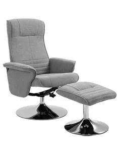 HOMCOM Swivel Recliner Chair with Footstool, Velvet Recliner Armchair with Ottoman, Steel Base, Upholstered Reclining Chair for 