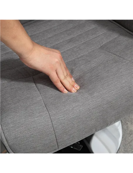 HOMCOM Swivel Recliner Chair with Footstool, Velvet Recliner Armchair with Ottoman, Steel Base, Upholstered Reclining Chair for 