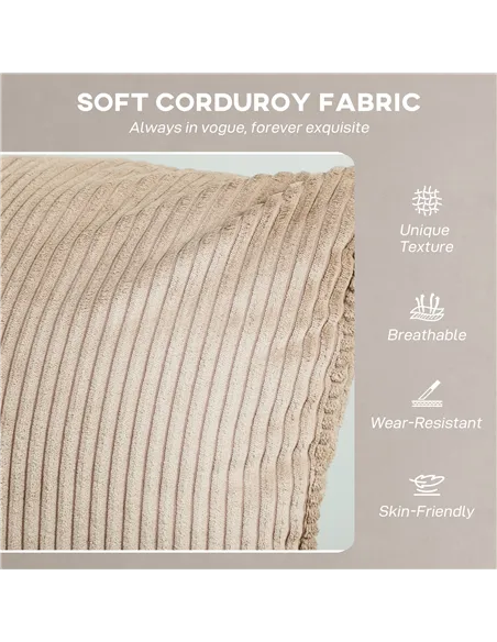 HOMCOM Corduroy Electric Massage Recliner - Brown