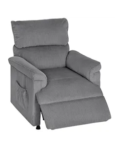 HOMCOM Corduroy Electric Massage Recliner - Grey