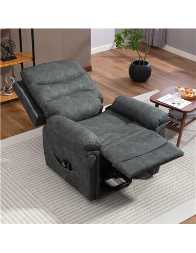 HOMCOM Power Lift Recliner Chair with Vibration Massage, Heat, USB - Grey