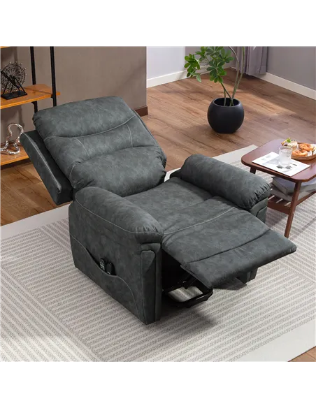 HOMCOM Power Lift Recliner Chair with Vibration Massage, Heat, USB - Grey