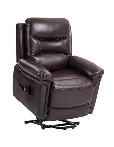 HOMCOM Power Lift Recliner Chair with Vibration Massage, Heat, USB - Brown