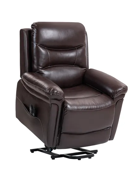 HOMCOM Power Lift Recliner Chair with Vibration Massage, Heat, USB - Brown