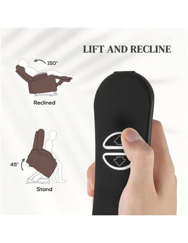 HOMCOM Power Lift Recliner Chair with Vibration Massage, Heat, USB - Brown