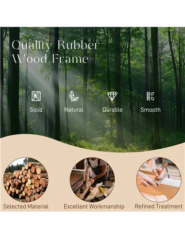 HOMCOM Corduroy Rocking Armchair - Beige