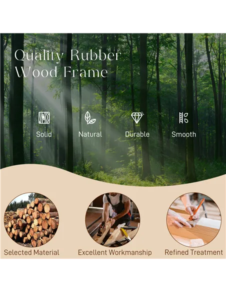 HOMCOM Corduroy Rocking Armchair - Beige