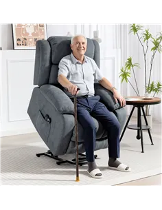 HOMCOM Power Lift Recliner Chair with Massage, Overstuffed Lift Chair for Elderly with Footrest, Remote and Side Pocket, Grey 2