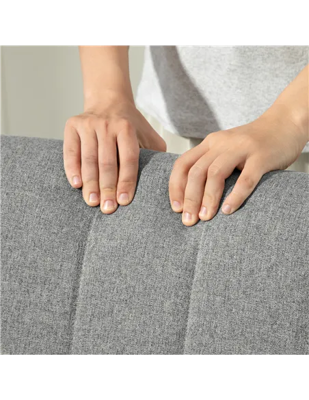 HOMCOM Wood Frame Rocking Accent Chair - Light Grey