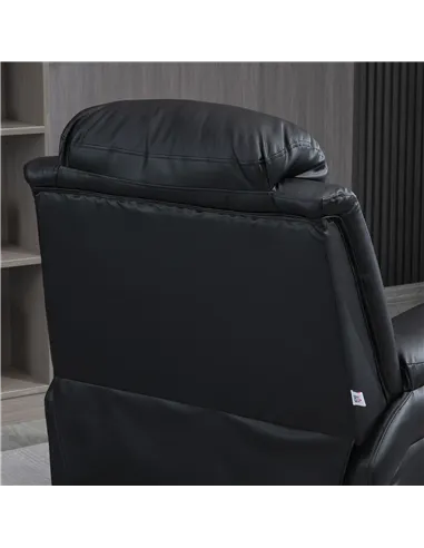 HOMCOM Power Lift Chair Recliner for Elderly, Electric Recliner Chair, Overstuffed Faux Leather Riser and Reclining Armchair wit