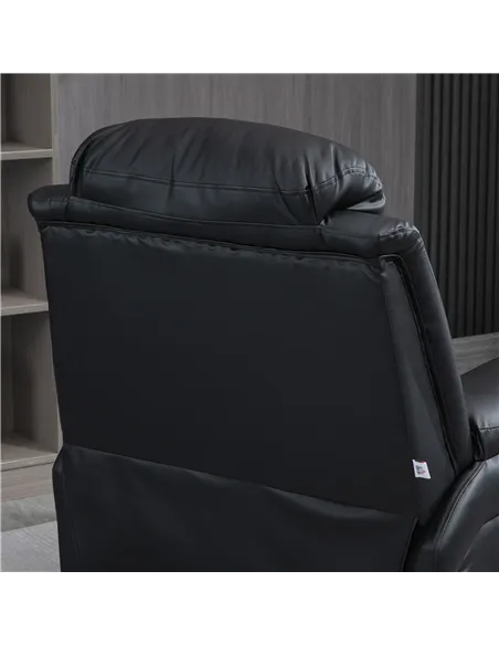 HOMCOM Power Lift Chair Recliner for Elderly, Electric Recliner Chair, Overstuffed Faux Leather Riser and Reclining Armchair wit