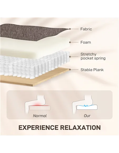 HOMCOM Electric Rise/Recline Armchair, with Reading Light - Brown