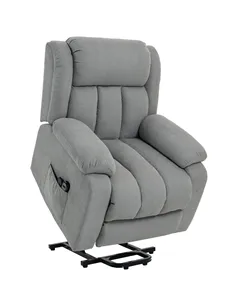 HOMCOM Eight-Point Massage Electric Lift Chair - Light Grey