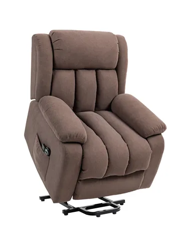 HOMCOM Eight-Point Massage Electric Lift Chair - Dark Brown