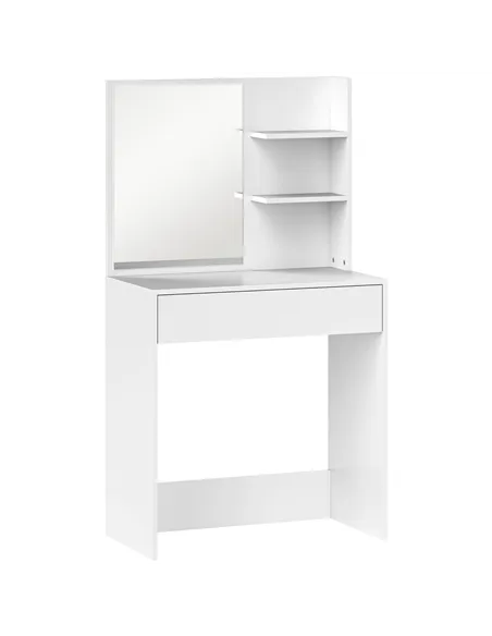 HOMCOM Dressing Table with Mirror and Storage - White