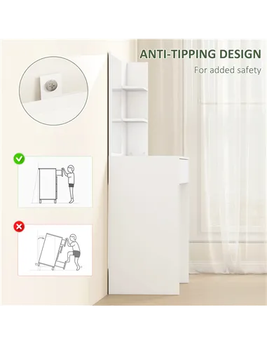 HOMCOM Dressing Table with Mirror and Storage - White