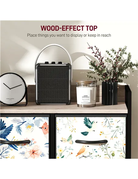 HOMCOM 5-Drawer Chest of Drawers - White