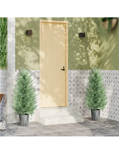 HOMCOM 90cm Artificial Cypress Trees Set of 2, UV Resistant Artificial Plants with Decorative Pot, Fake Plants for Indoor Outdoo