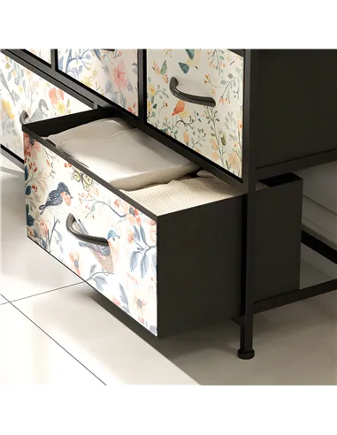 HOMCOM 5-Drawer Chest of Drawers - White