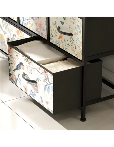 HOMCOM 5-Drawer Chest of Drawers - White