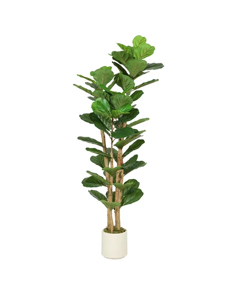 HOMCOM 150cm Artificial Fiddle Leaf Fig Tree - Green