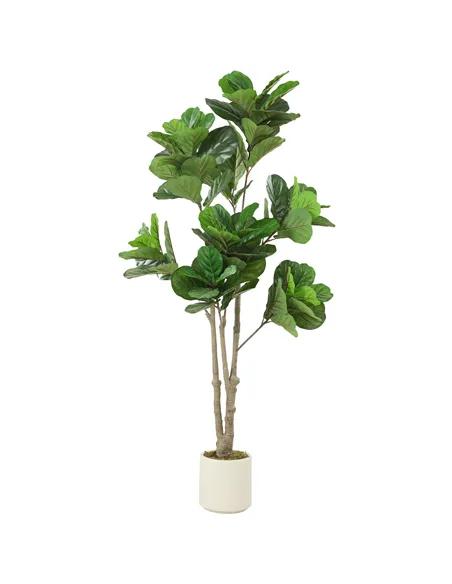 HOMCOM 180cm Artificial Fiddle Leaf Fig Tree - Green