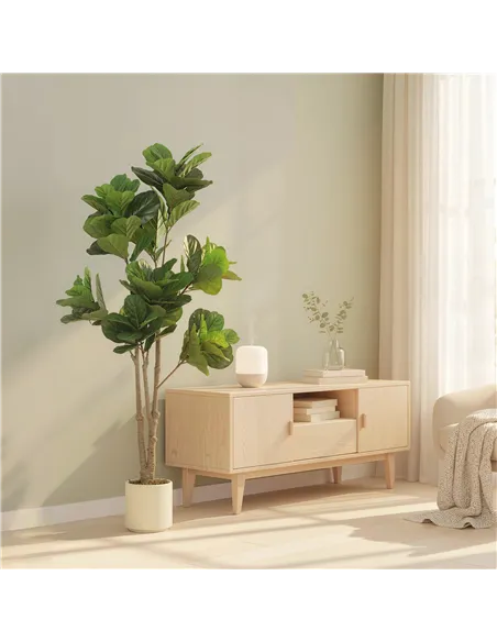 HOMCOM 180cm Artificial Fiddle Leaf Fig Tree - Green