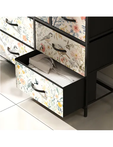 HOMCOM 7-Drawer Chest of Drawers - White