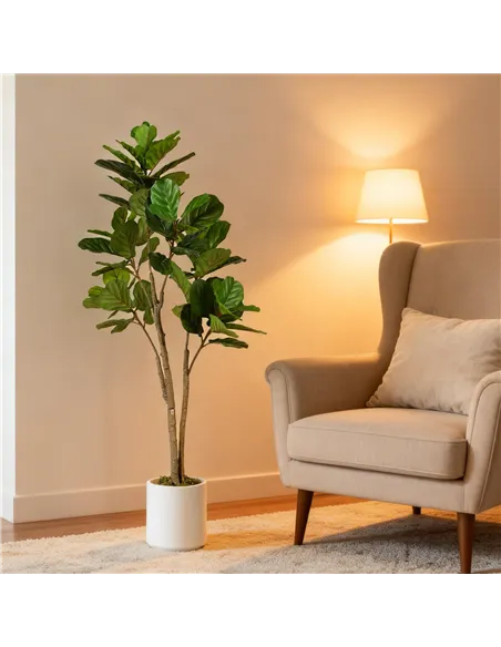 HOMCOM 150cm Artificial Ficus Tree - Green