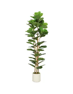 HOMCOM 180cm Artificial Fiddle Leaf Fig Tree - Green
