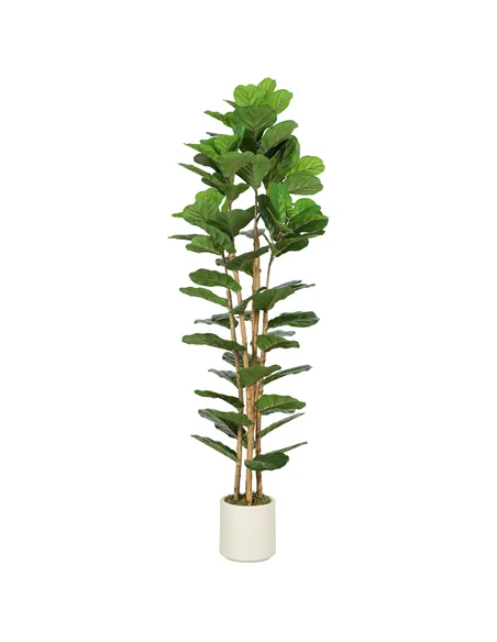 HOMCOM 180cm Artificial Fiddle Leaf Fig Tree - Green