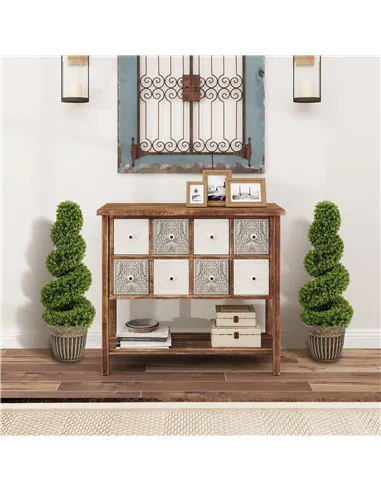 HOMCOM Set of 2 Artificial Plants, Topiary Spiral Boxwood Trees with Pot, for Home Indoor Outdoor Decor, 90cm