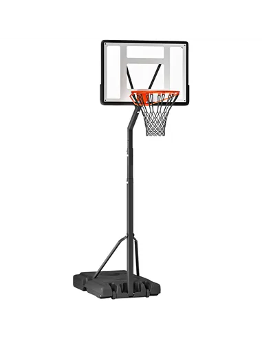 HOMCOM Portable 10ft Basketball Backboard Hoop Set Professional Outdoor Freestanding Basketball Stand with Wheels for Adults and