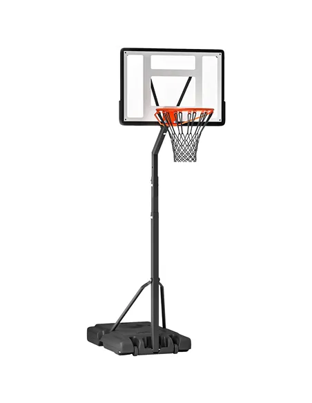 HOMCOM Portable 10ft Basketball Backboard Hoop Set Professional Outdoor Freestanding Basketball Stand with Wheels for Adults and