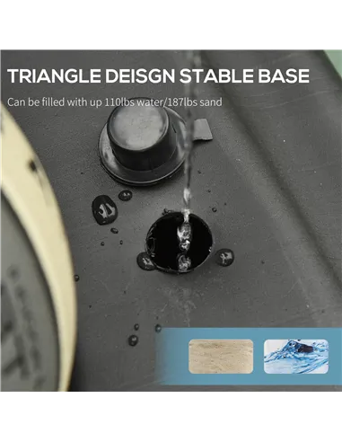 HOMCOM Portable 10ft Basketball Backboard Hoop Set Professional Outdoor Freestanding Basketball Stand with Wheels for Adults and