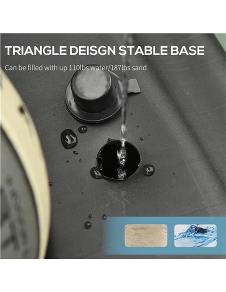 HOMCOM Portable 10ft Basketball Backboard Hoop Set Professional Outdoor Freestanding Basketball Stand with Wheels for Adults and