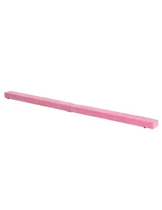 HOMCOM 2.1M 7FT Gymnastics Folding Balance Beam Home Gym Training Exercise Sports - Pink