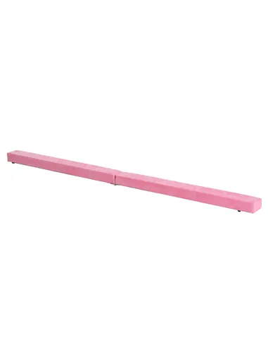 HOMCOM 2.1M 7FT Gymnastics Folding Balance Beam Home Gym Training Exercise Sports - Pink